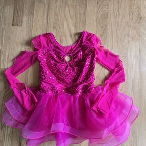 Weissman Hot Pink Sequin Dance Costume